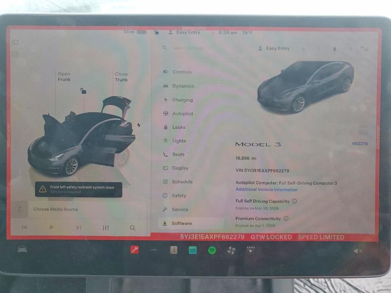 Продажа на аукционе авто 2023 Tesla Model 3, vin: 5YJ3E1EAXPF662279, номер лота: 45934786