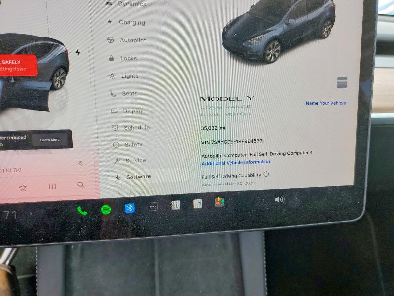 79827705 :رقم المزاد ، 7SAYGDEE1RF994573 vin ، 2024 Tesla Model Y مزاد بيع