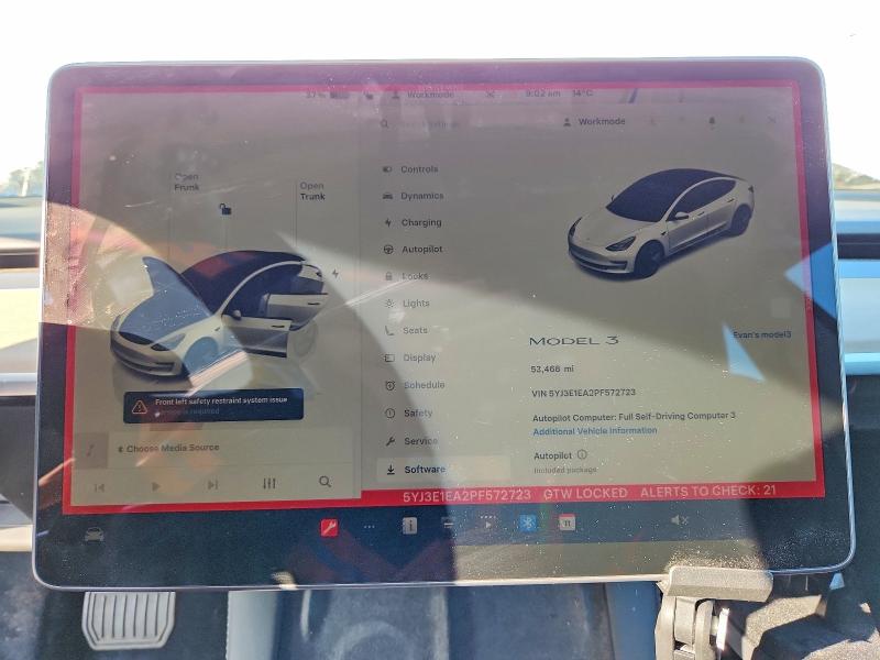 Aukcja sprzedaży 2023 Tesla Model 3, vin: 5YJ3E1EA2PF572723, numer aukcji: 45515556