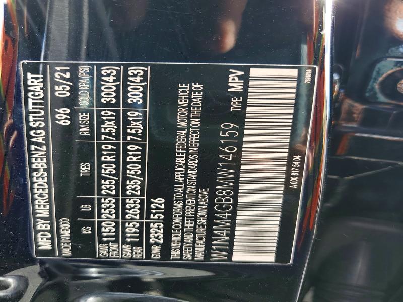 Продаж на аукціоні авто 2021 Mercedes-benz Glb, vin: W1N4M4GB8MW146159, номер лоту: 41844966