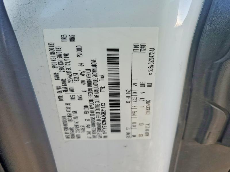 79910585 :رقم المزاد ، 1FTYE1ZM4JKB21152 vin ، 2018 Ford Transit مزاد بيع