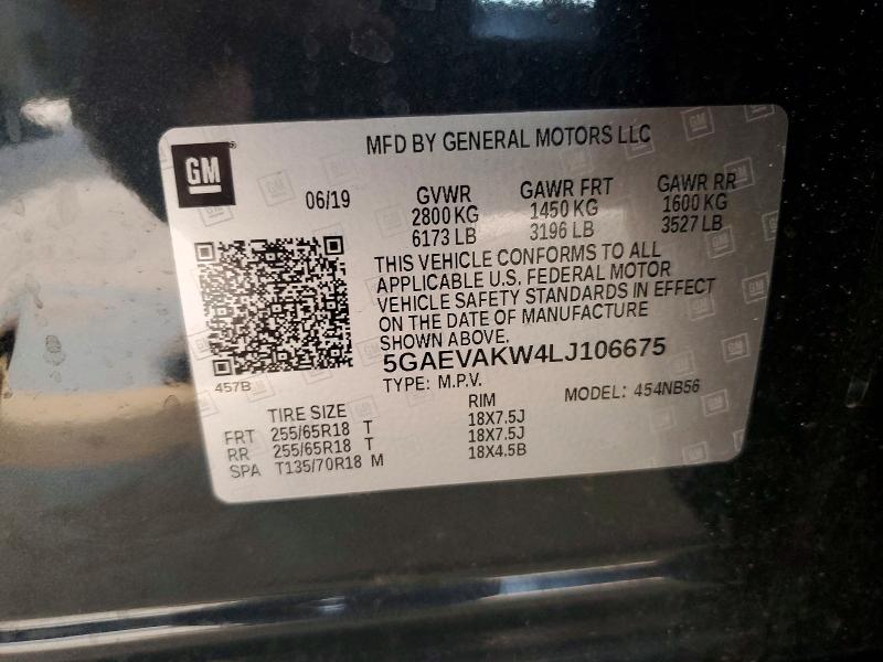 Продаж на аукціоні авто 2020 Buick Enclave, vin: 5GAEVAKW4LJ106675, номер лоту: 42072066