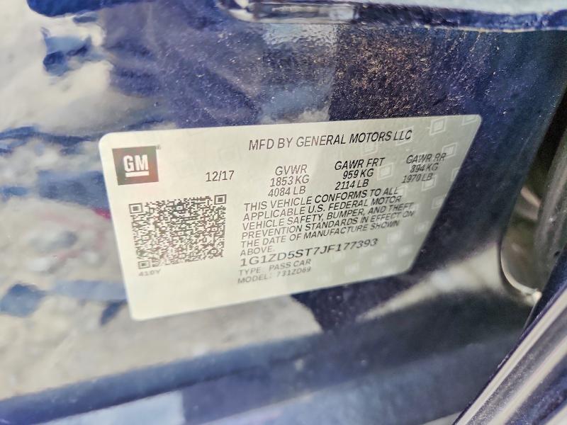 2018 Chevrolet Malibu მანქანა იყიდება აუქციონზე, vin: 1G1ZD5ST7JF177393, აუქციონის ნომერი: 79496075