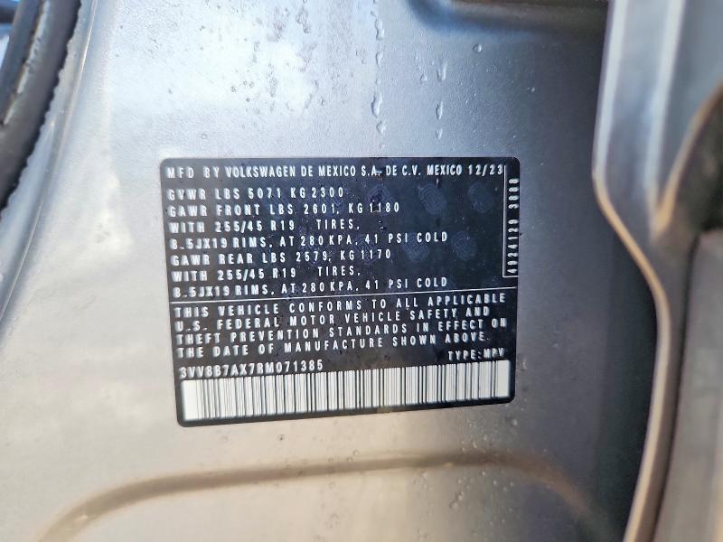 Aukcja sprzedaży 2024 Volkswagen Tiguan, vin: 3VV8B7AX7RM071385, numer aukcji: 79547065