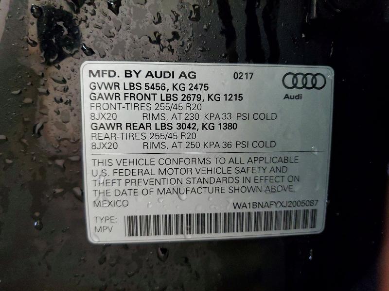 Продажа на аукционе авто 2018 Audi Q5, vin: WA1BNAFYXJ2005087, номер лота: 79566895
