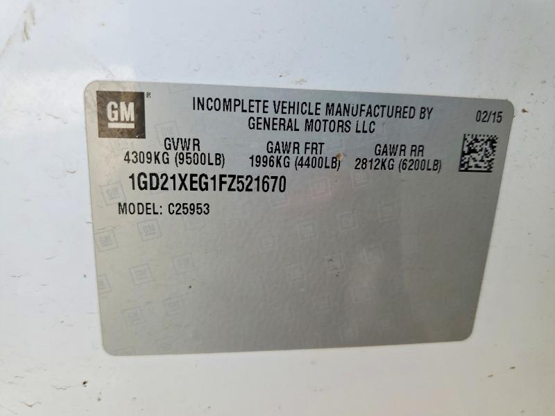 Aukcja sprzedaży 2015 Gmc Sierra, vin: 1GD21XEG1FZ521670, numer aukcji: 47112796