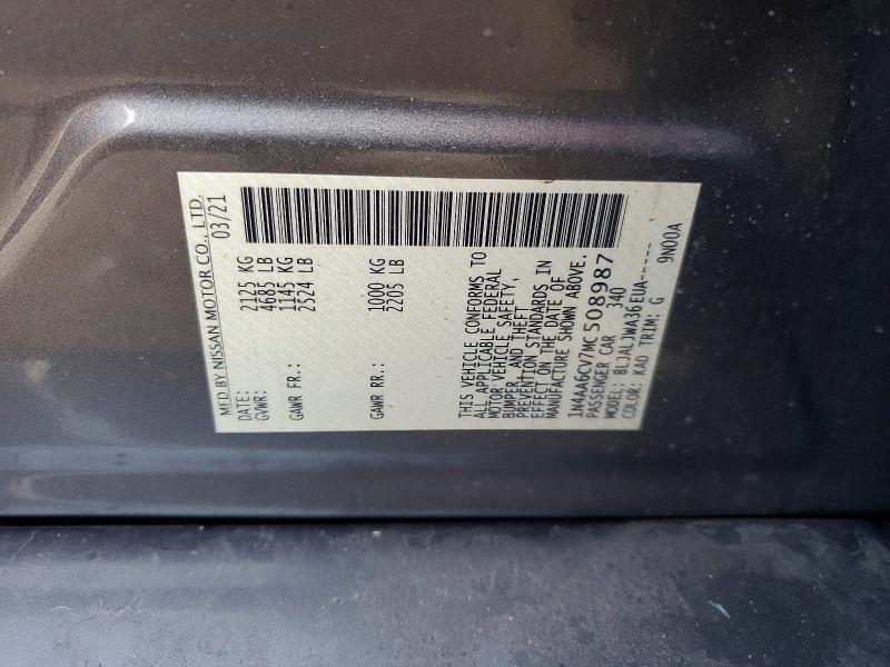 2021 Nissan Maxima მანქანა იყიდება აუქციონზე, vin: 1N4AA6CV7MC508987, აუქციონის ნომერი: 47627326