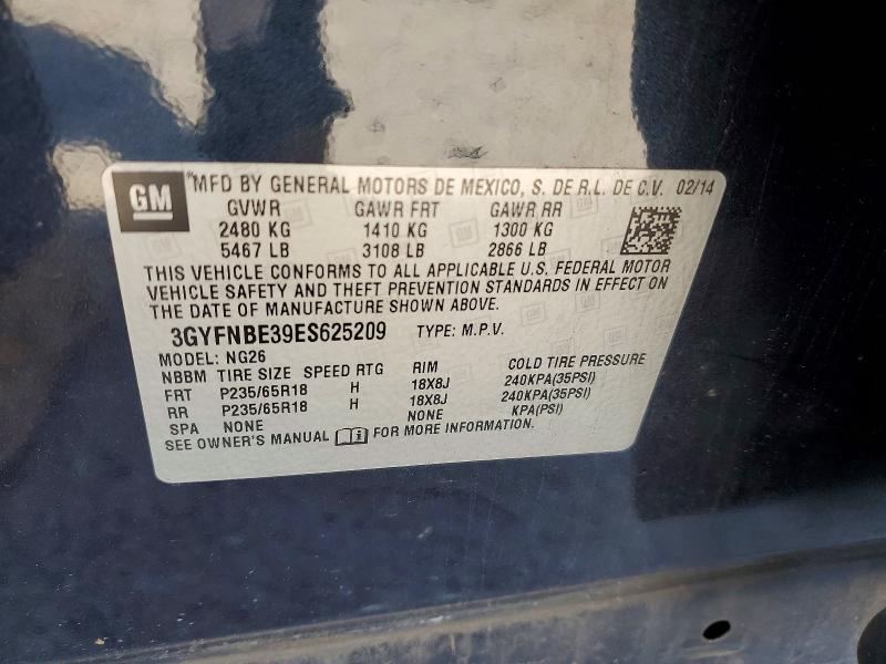 Aukcja sprzedaży 2014 Cadillac Srx, vin: 3GYFNBE39ES625209, numer aukcji: 47957516