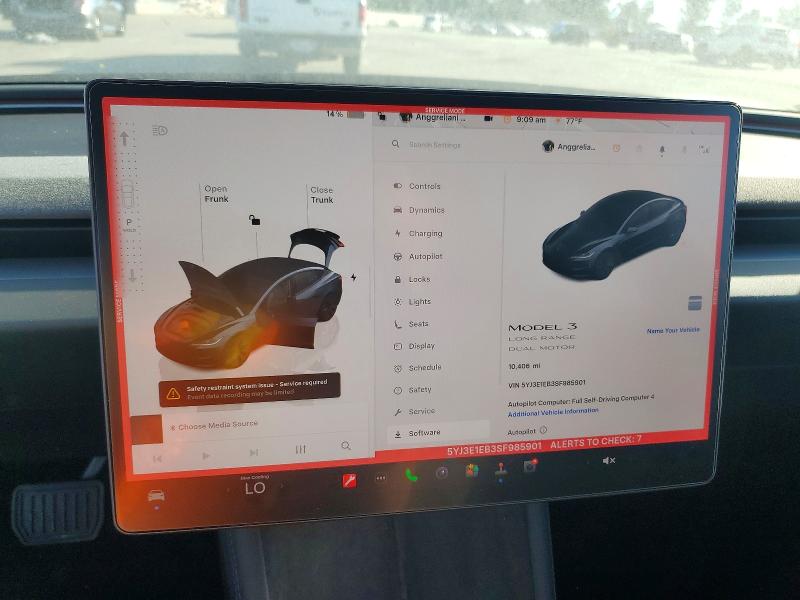 45982916 :رقم المزاد ، 5YJ3E1EB3SF985901 vin ، 2025 Tesla Model 3 مزاد بيع