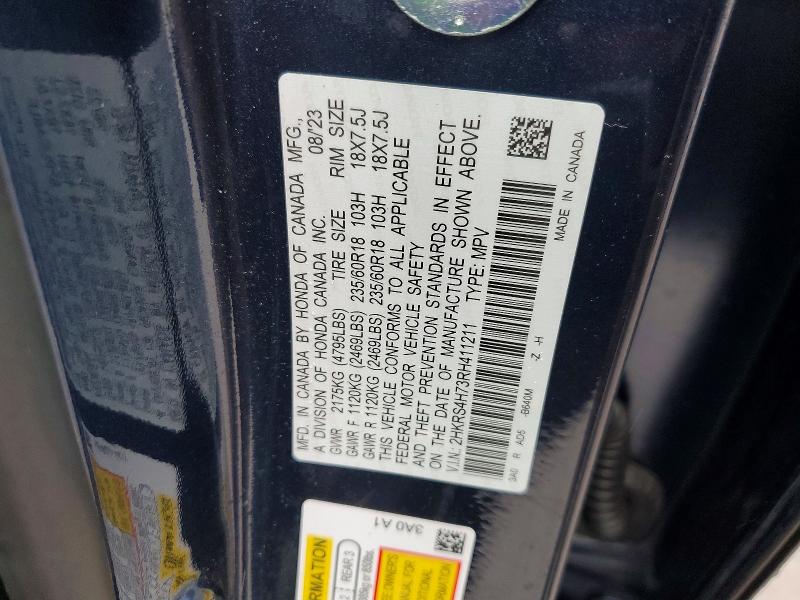 Продаж на аукціоні авто 2024 Honda Cr-v, vin: 2HKRS4H73RH411211, номер лоту: 79839695