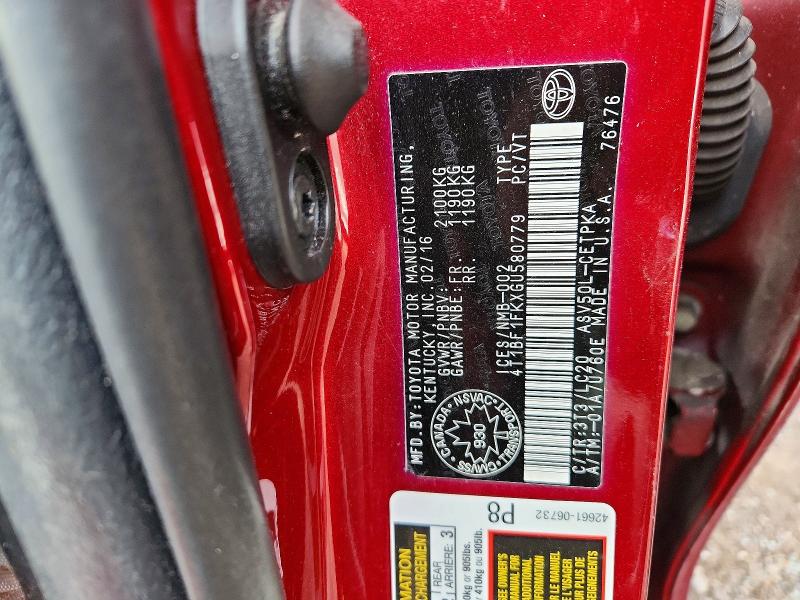 Продажа на аукционе авто 2016 Toyota Camry, vin: 4T1BF1FKXGU580779, номер лота: 46659466