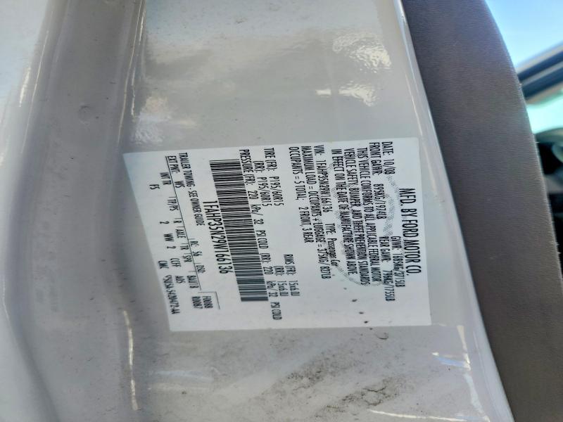 47289536 :رقم المزاد ، 1FAHP35N29W166136 vin ، 2009 Ford Focus مزاد بيع
