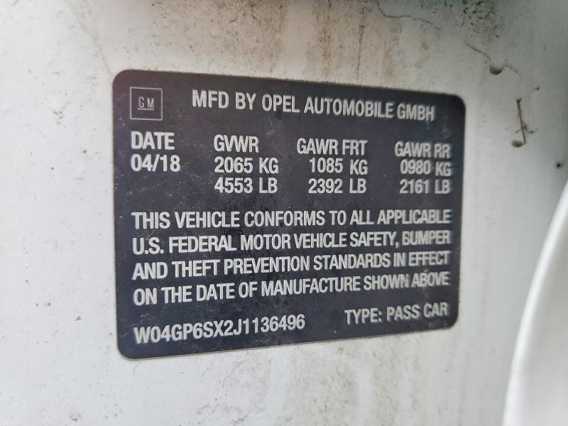 Aukcja sprzedaży 2018 Buick Regal, vin: W04GP6SX2J1136496, numer aukcji: 46953396