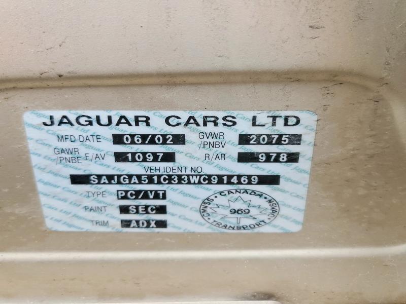 Продажа на аукционе авто 2003 Jaguar X-type, vin: SAJGA51C33WC91469, номер лота: 79421275