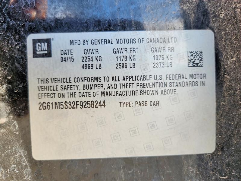 Продаж на аукціоні авто 2015 Cadillac Xts, vin: 2G61M5S32F9258244, номер лоту: 79800485