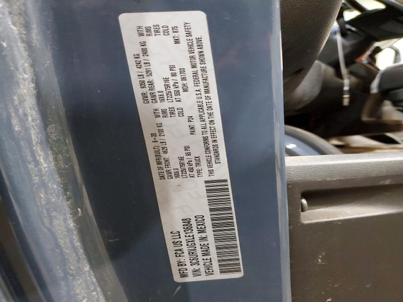 46658596 :رقم المزاد ، 3C6URVJGXLE136848 vin ، 2020 Ram Promaster 3500 مزاد بيع