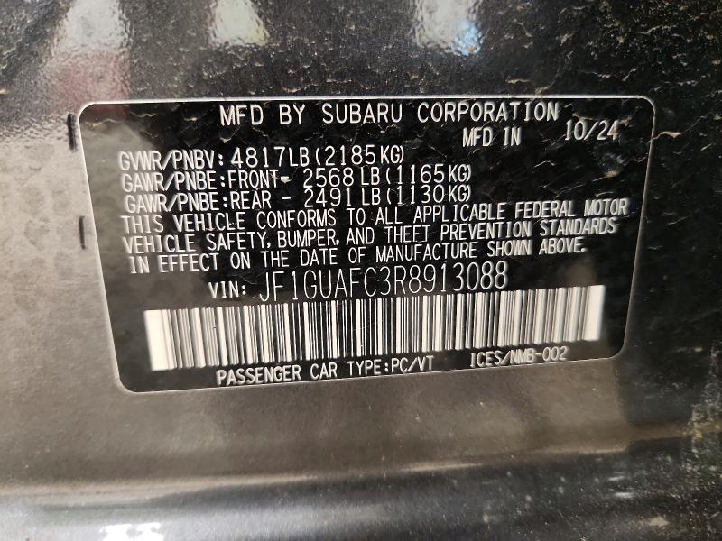 Продажа на аукционе авто 2024 Subaru Impreza, vin: JF1GUAFC3R8913088, номер лота: 47068296