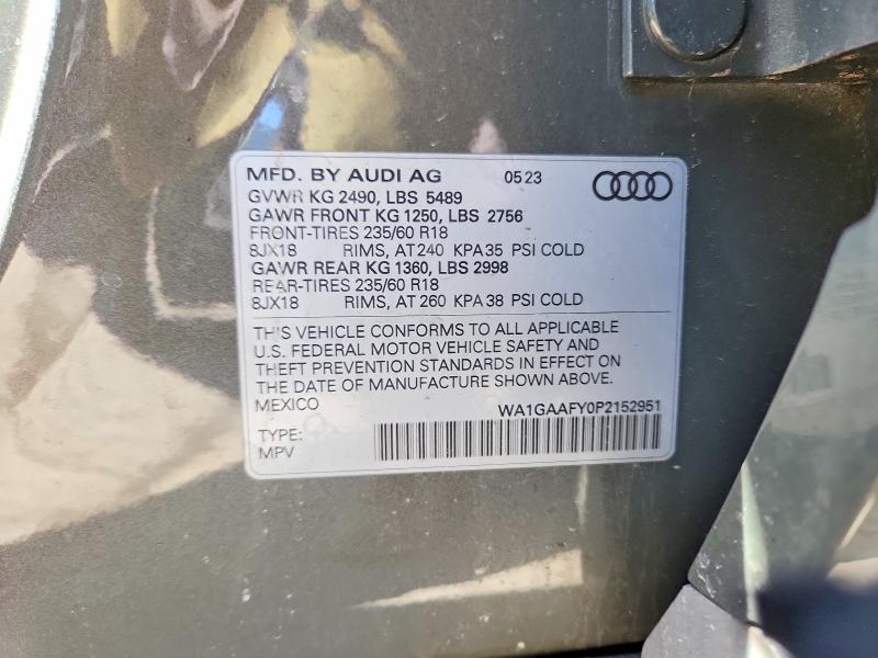 Продажа на аукционе авто 2023 Audi Q5, vin: WA1GAAFY0P2152951, номер лота: 47141606