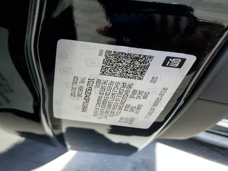 Продажа на аукционе авто 2023 Chevrolet Corvette, vin: 1G1YB2D43P5119446, номер лота: 45992506