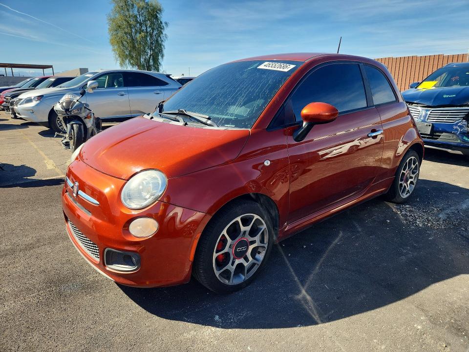 2012 Fiat 500 მანქანა იყიდება აუქციონზე, vin: 3C3CFFBR2CT270496, აუქციონის ნომერი: 46552686