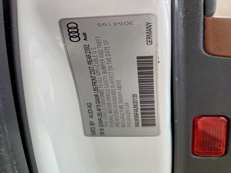 Aukcja sprzedaży 2018 Audi A4, vin: WAUKMAF4XJN020139, numer aukcji: 79346445