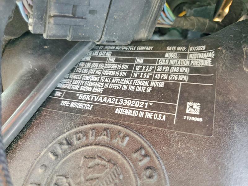 Продажа на аукционе авто 2020 Indian Motorcycle Co. Chief, vin: 56KTVAAA2L3392021, номер лота: 48010346