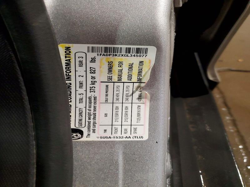 Aukcja sprzedaży 2016 Ford Focus, vin: 1FADP3K2XGL345077, numer aukcji: 79231345