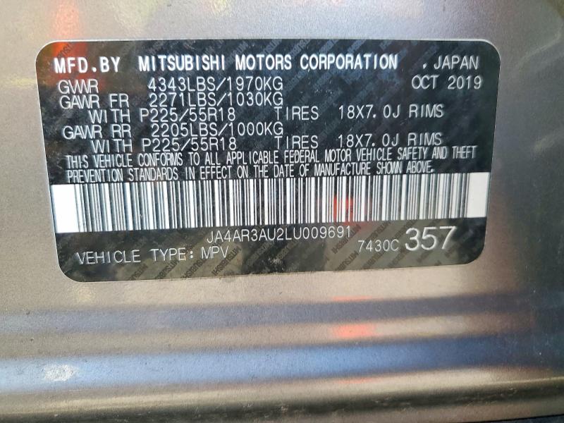 Продаж на аукціоні авто 2020 Mitsubishi Outlander Sport, vin: JA4AR3AU2LU009691, номер лоту: 47299816