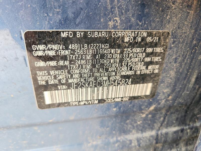 Продажа на аукционе авто 2021 Subaru Forester, vin: JF2SKAFC3MH545824, номер лота: 48000666
