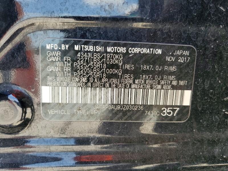 Продаж на аукціоні авто 2018 Mitsubishi Outlander Sport, vin: JA4AP3AU9JZ030236, номер лоту: 47303776