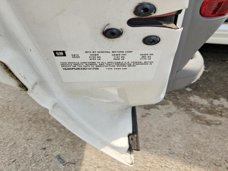 Auction sale of the 2003 Buick Lesabre, vin: 1G4HP52K43U141799, lot number: 47061406
