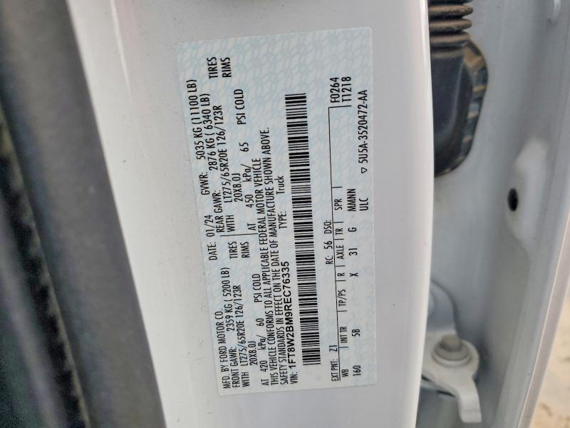 2024 Ford F250 მანქანა იყიდება აუქციონზე, vin: 1FT8W2BM9REC76335, აუქციონის ნომერი: 47988666