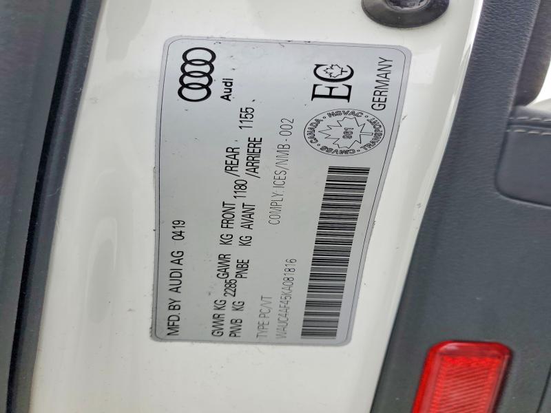 Aukcja sprzedaży 2019 Audi S4, vin: WAUC4AF45KA081816, numer aukcji: 47437906