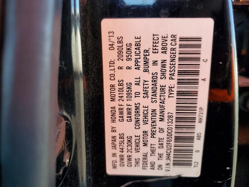 Aukcja sprzedaży 2013 Acura Tsx, vin: JH4CU2F65DC013287, numer aukcji: 41644466