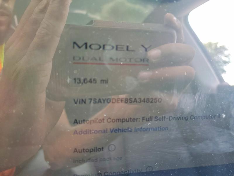 47546466 :رقم المزاد ، 7SAYGDEF8SA348250 vin ، 2025 Tesla Model Y مزاد بيع