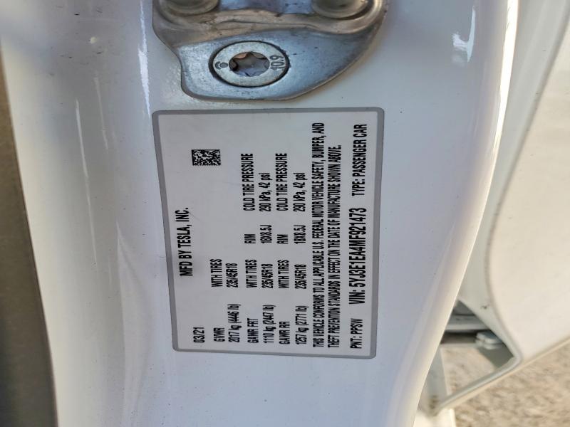 Aukcja sprzedaży 2021 Tesla Model 3, vin: 5YJ3E1EA4MF921473, numer aukcji: 46584806