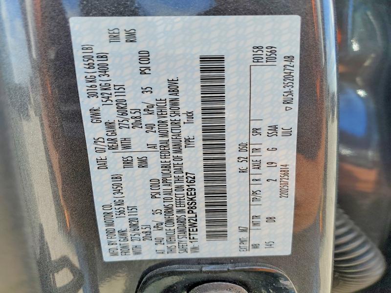 Продаж на аукціоні авто 2025 Ford F150, vin: 1FTEW2LP8SKE91627, номер лоту: 46932076