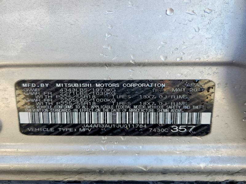 Продаж на аукціоні авто 2018 Mitsubishi Outlander Sport, vin: JA4AR3AU1JU011784, номер лоту: 46325046