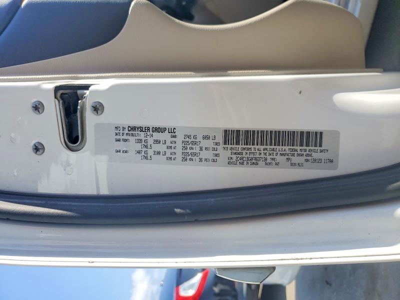2015 Chrysler Town & Country მანქანა იყიდება აუქციონზე, vin: 2C4RC1BG0FR637130, აუქციონის ნომერი: 47610896