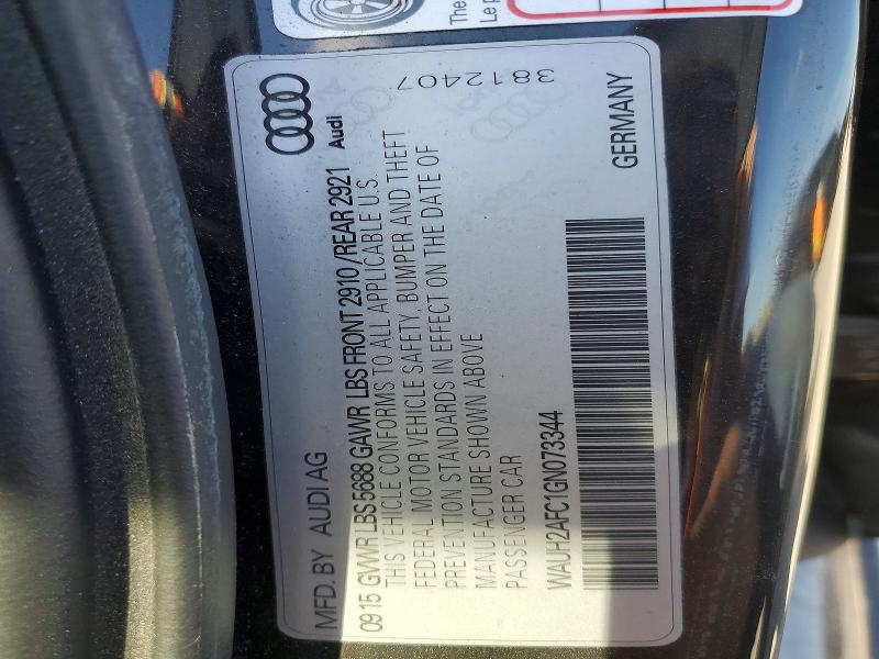 Aukcja sprzedaży 2016 Audi S6, vin: WAUH2AFC1GN073344, numer aukcji: 46943906