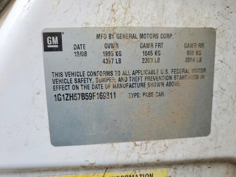 Продаж на аукціоні авто 2009 Chevrolet Malibu, vin: 1G1ZH57B59F169311, номер лоту: 47776506