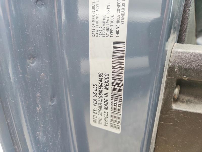 Продаж на аукціоні авто 2021 Ram Promaster 3500, vin: 3C6MRVJG8ME544489, номер лоту: 41659546