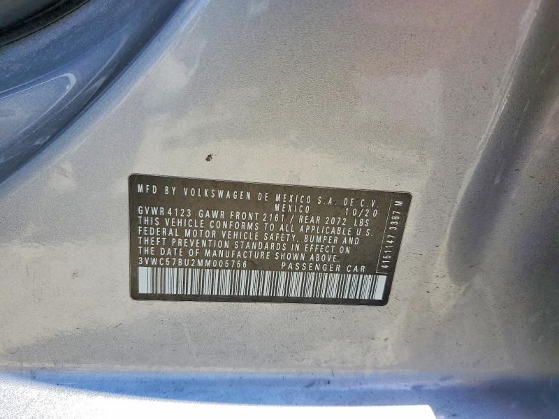 Aukcja sprzedaży 2021 Volkswagen Jetta, vin: 3VWC57BU2MM005756, numer aukcji: 47832086
