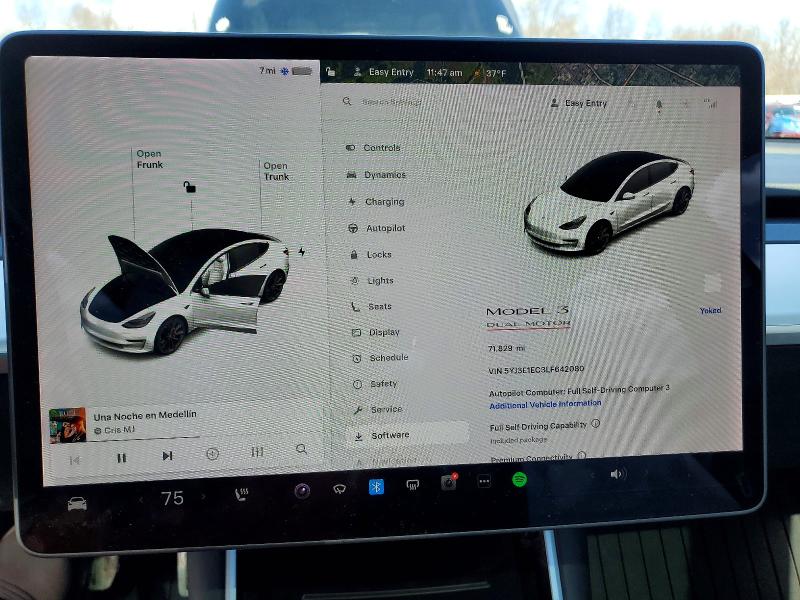 Aukcja sprzedaży 2020 Tesla Model 3, vin: 5YJ3E1EC3LF642080, numer aukcji: 41903556
