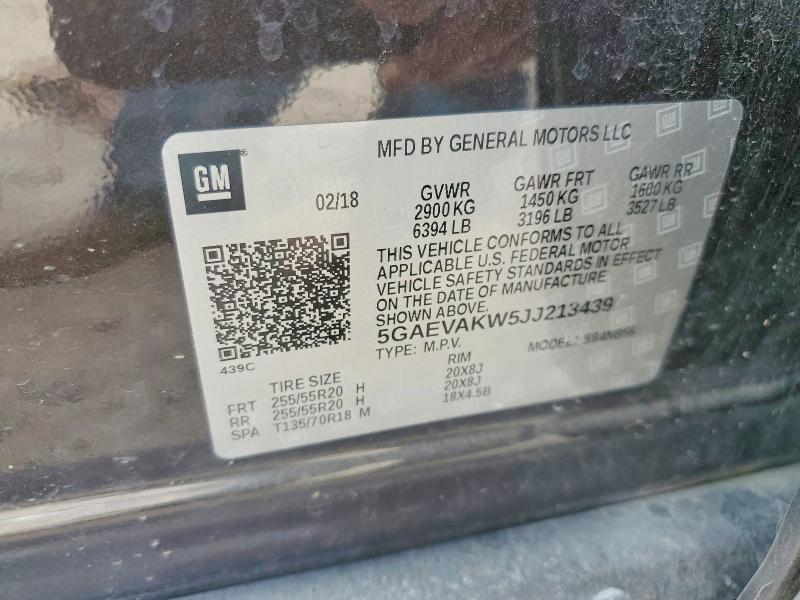 Продаж на аукціоні авто 2018 Buick Enclave, vin: 5GAEVAKW5JJ213439, номер лоту: 41738746