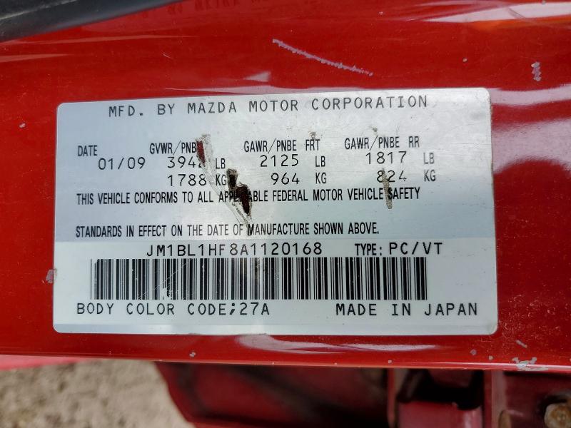 45764986 :رقم المزاد ، JM1BL1HF8A1120168 vin ، 2010 Mazda Mazda3 Sport Gx 5dr مزاد بيع