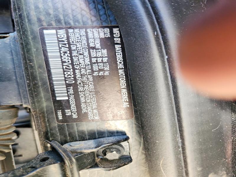 47297936 :رقم المزاد ، WBY1Z4C56FV278310 vin ، 2015 Bmw I3 مزاد بيع