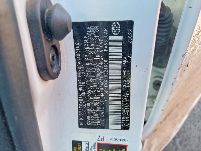 Aukcja sprzedaży 2017 Toyota Camry, vin: 4T1BF1FK6HU324690, numer aukcji: 41879866