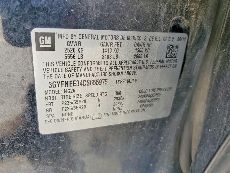 Продажа на аукционе авто 2012 Cadillac Srx, vin: 3GYFNEE34CS655975, номер лота: 48268586
