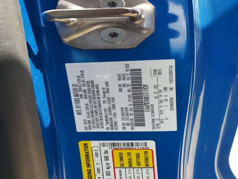Aukcja sprzedaży 2019 Ford Mustang, vin: 1FA6P8TH0K5111939, numer aukcji: 47099786